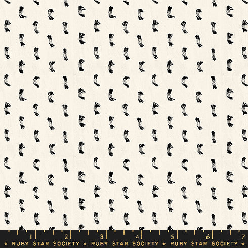 Warp & Weft Ooh Lucky Lucky Flicker in Natural Black RS4128 11 - Ruby Star Society Sold by the Half Yard